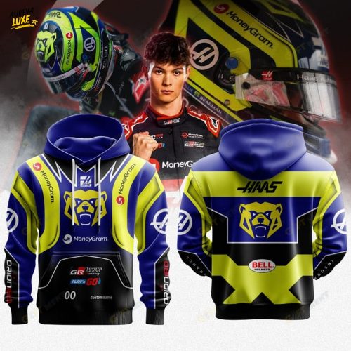 Haas Oliver Bearman Premium F1 Helmet Special Hoodie