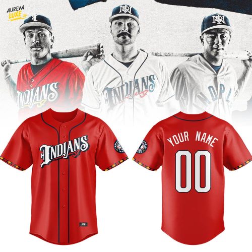 Indianapolis Indians "Indyindians" Custom Baseball Jersey - Red