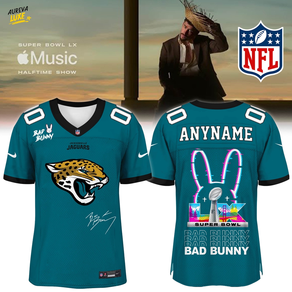 Jacksonville Jaguars x Bad Bunny Super Bowl Football Jersey Limited Edition Jacksonville Jaguars x Bad Bunny Super Bowl Football Jersey Limited Edition