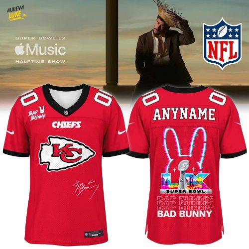 Kansas City Chiefs x Bad Bunny Super Bowl Football Jersey Limited Edition