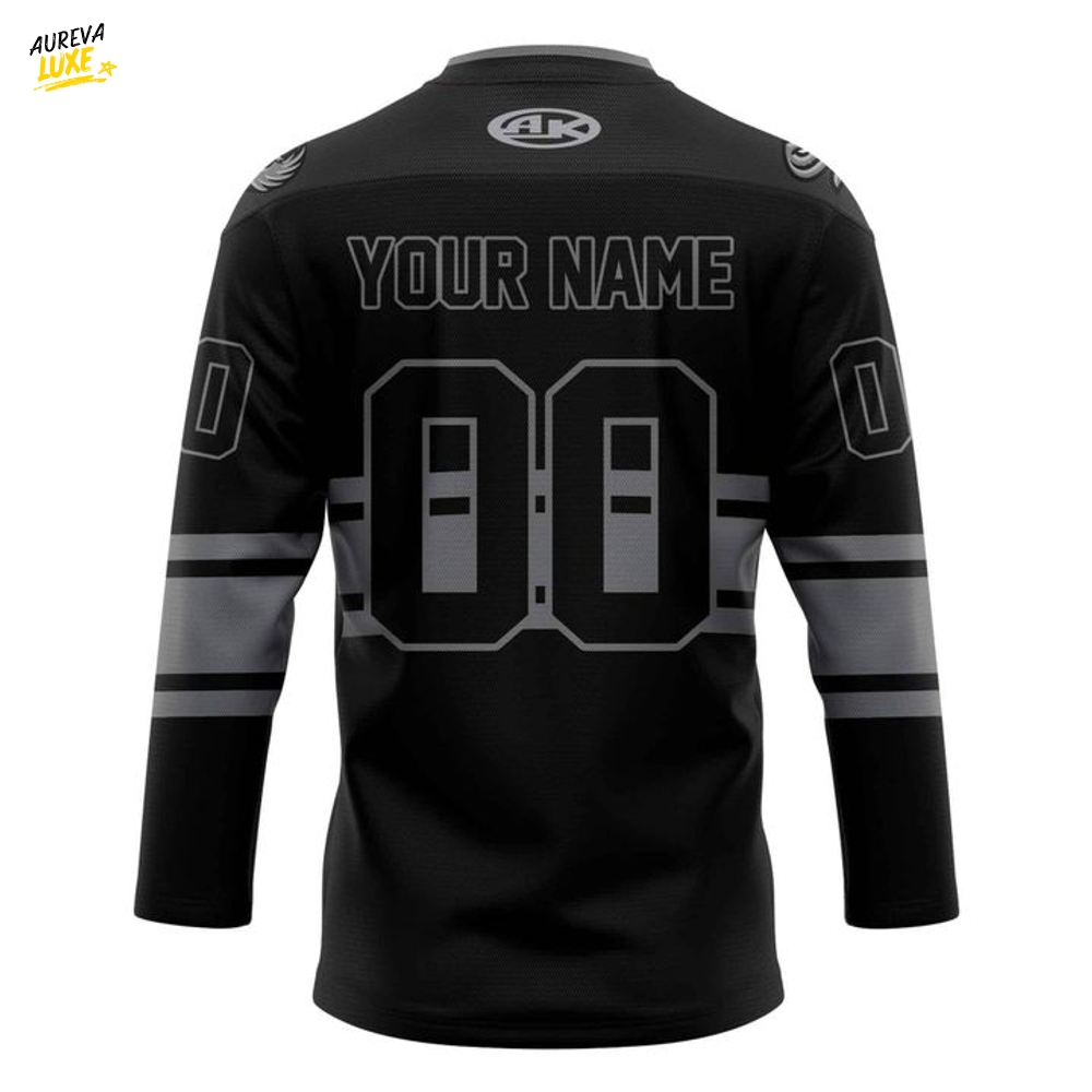 Kansas City Mavericks 2025-26 Blackout Custom Hockey Jersey Kansas City Mavericks 2025-26 Blackout Custom Hockey Jersey