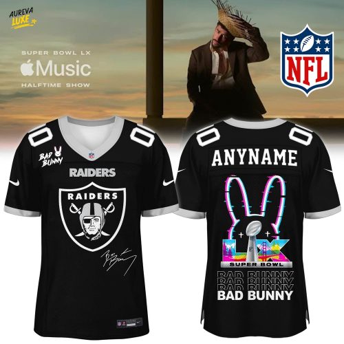 Las Vegas Raiders x Bad Bunny Super Bowl Football Jersey Limited Edition