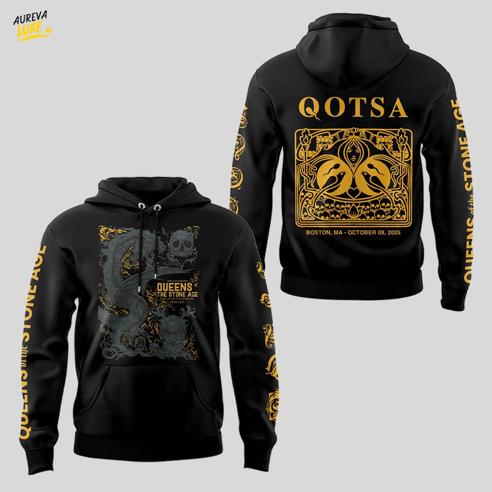 Limited Edition Queens Tour 2025 Boston Hoodie Limited Edition Queens Tour 2025 Boston Hoodie