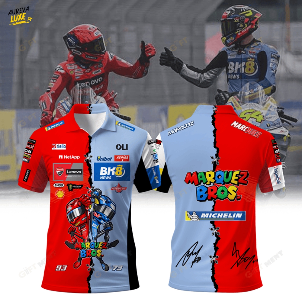 Marquez Bros Ducati x Gresini Special Polo Shirt Marquez Bros Ducati x Gresini Special Polo Shirt