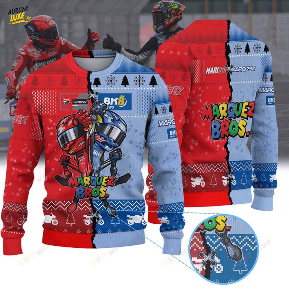 Marquez Bros Ducati x Gresini Special Ugly Sweater Marquez Bros Ducati x Gresini Special Ugly Sweater