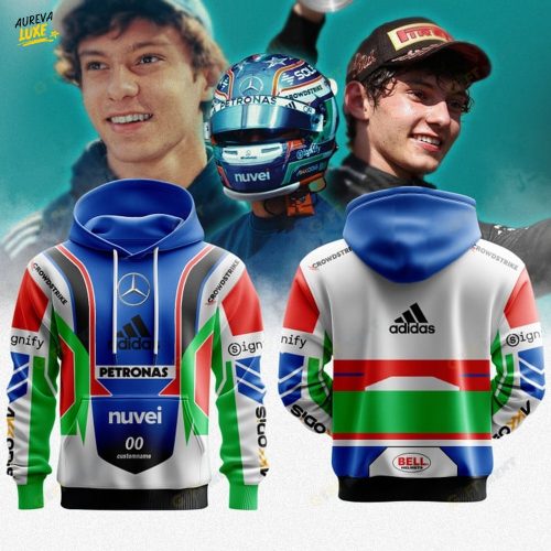 Mercedes Andrea Kimi Antonelli Premium F1 Helmet Special Hoodie
