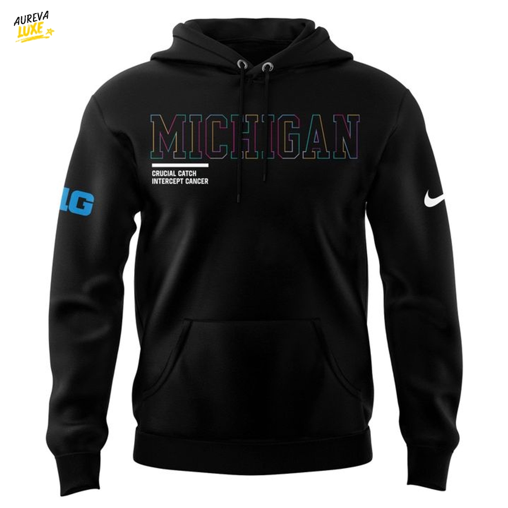 Michigan Wolverines x Crucial Catch Intercept Cancer 2025 Special Hoodie Michigan Wolverines x Crucial Catch Intercept Cancer 2025 Special Hoodie