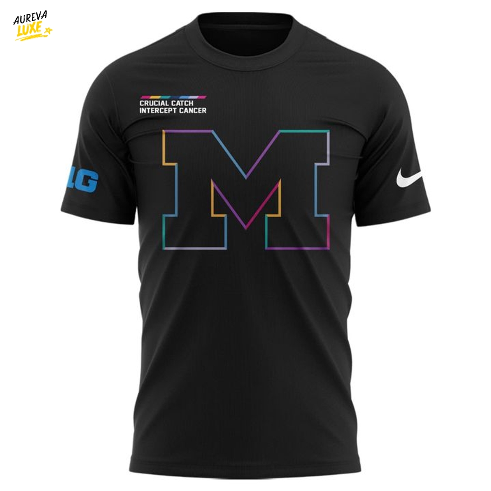 Michigan Wolverines x Crucial Catch Intercept Cancer 2025 Special Tee Michigan Wolverines x Crucial Catch Intercept Cancer 2025 Special Tee
