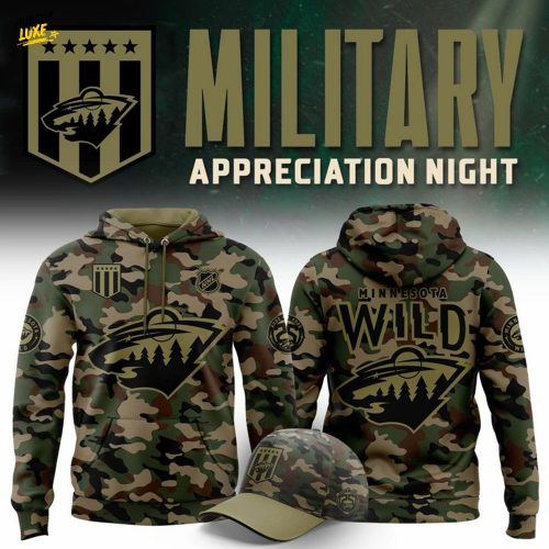 Minnesota Wild Salute To Service Military Appreciation Night Camo Hoodie