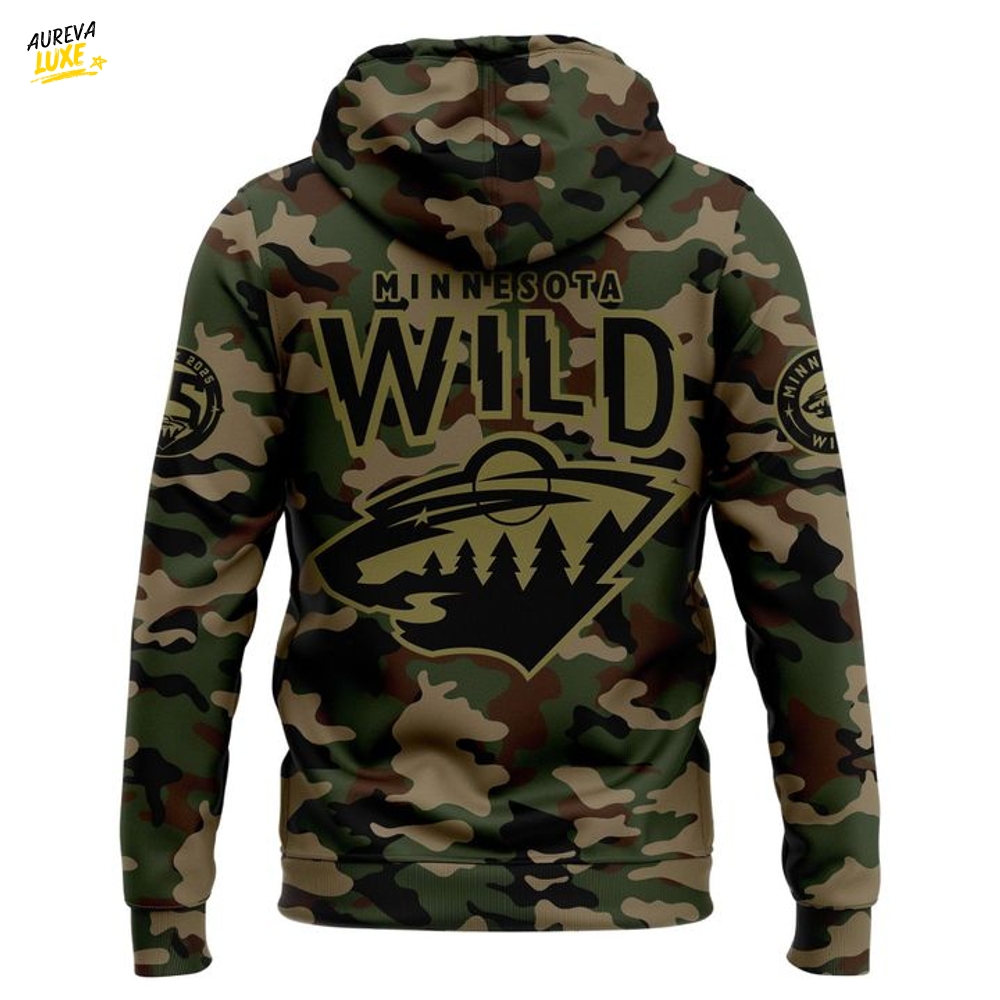 Minnesota Wild Salute To Service Military Appreciation Night Camo Hoodie Minnesota Wild Salute To Service Military Appreciation Night Camo Hoodie