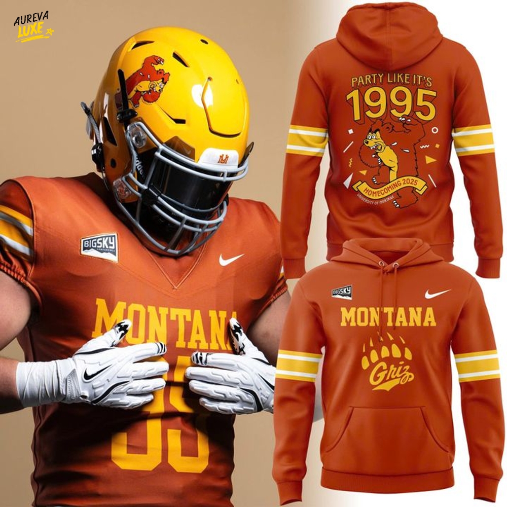 Montana Griz 1995 Anniversary Edition Uniforms Special Hoodie Montana Griz 1995 Anniversary Edition Uniforms Special Hoodie