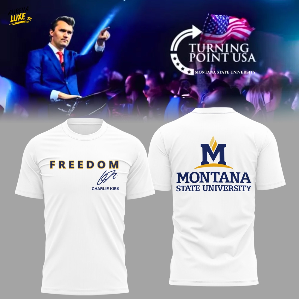 Montana State x Turning Point USA White Tee Montana State x Turning Point USA White Tee