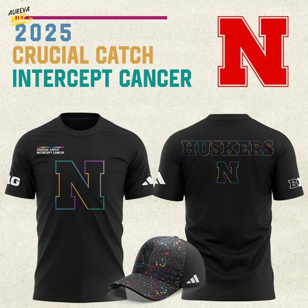Nebraska Cornhuskers x Crucial Catch Intercept Cancer 2025 Special Tee Nebraska Cornhuskers x Crucial Catch Intercept Cancer 2025 Special Tee