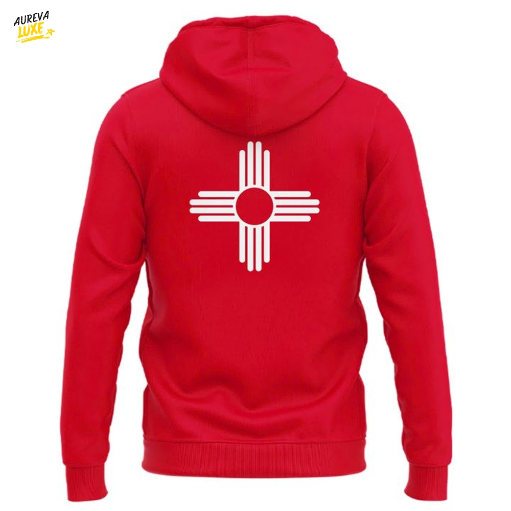 New Mexico Lobos "Fighting Ever Yielding Never" Red Hoodie New Mexico Lobos "Fighting Ever Yielding Never" Red Hoodie