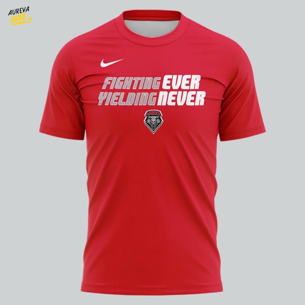 New Mexico Lobos "Fighting Ever Yielding Never" Red T-Shirt New Mexico Lobos "Fighting Ever Yielding Never" Red T-Shirt