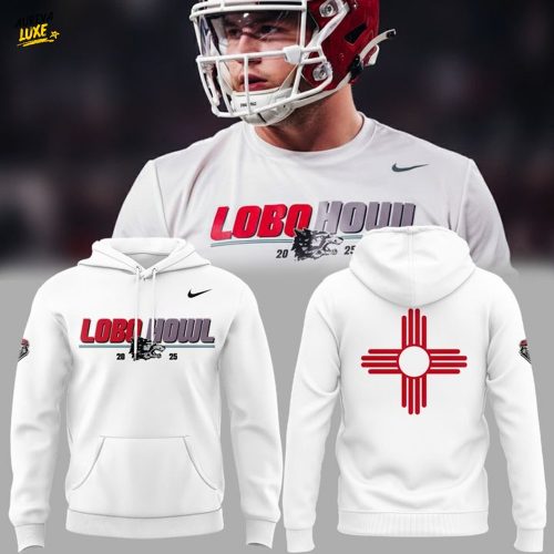 New Mexico Lobos "LOBO HOWL" White Hoodie
