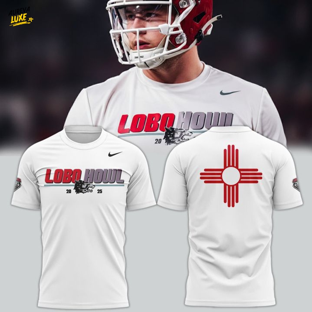 New Mexico Lobos "LOBO HOWL" White Tee New Mexico Lobos "LOBO HOWL" White Tee