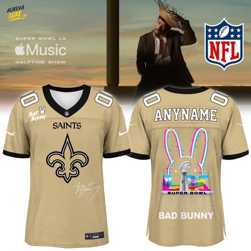 New Orleans Saints x Bad Bunny Super Bowl Football Jersey Limited Edition