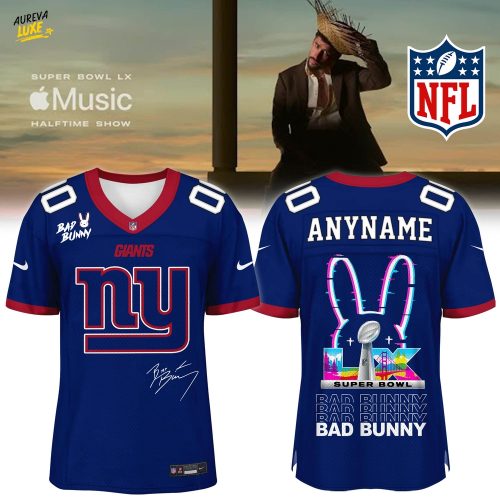 New York Giants x Bad Bunny Super Bowl Football Jersey Limited Edition
