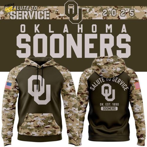 Oklahoma Sooners Salute To Service Camo Hoodie