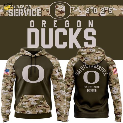 Oregon Ducks Salute To Service Camo Hoodie