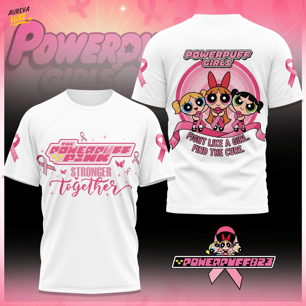 PREMIUM The powerpuff pink strong together 3D SHIRT PREMIUM The powerpuff pink strong together 3D SHIRT