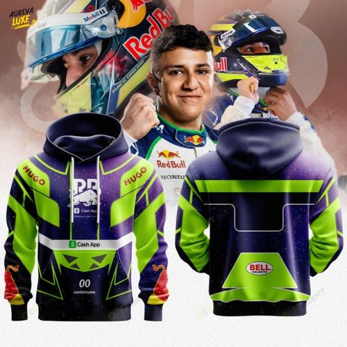 Racing Bulls Isack Hadjar Premium F1 Helmet Special Hoodie