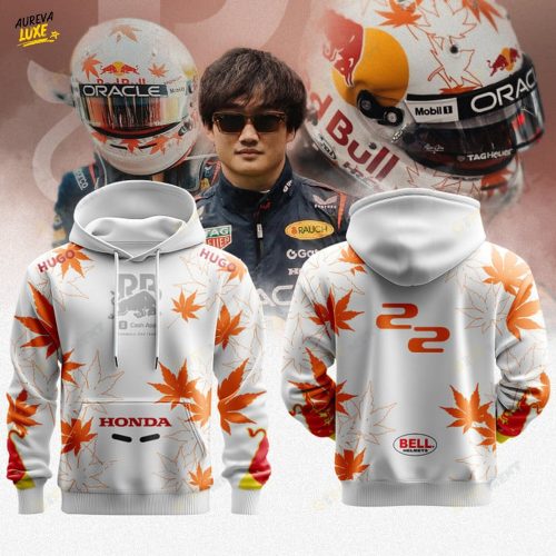 RedBull Yuki Tsunoda Premium F1 Helmet Special Hoodie
