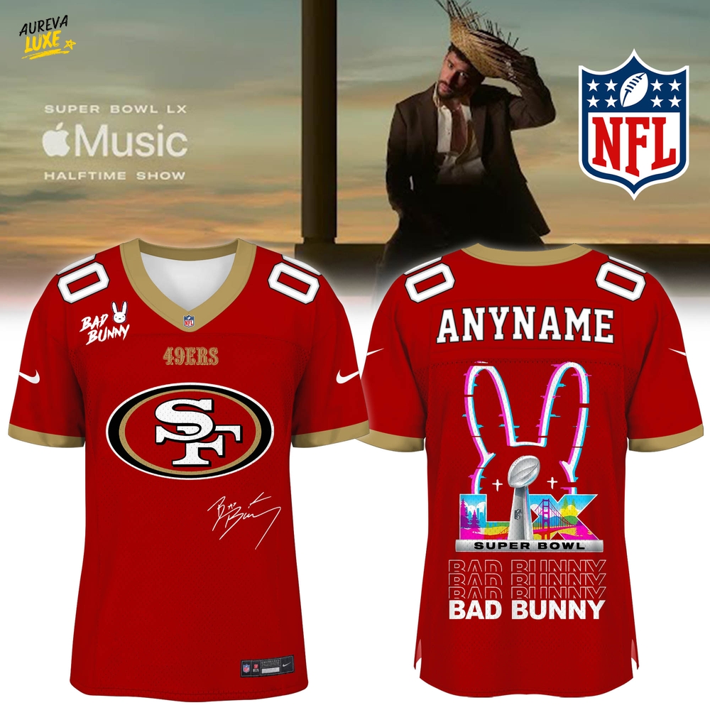 San Francisco 49ers x Bad Bunny Super Bowl Football Jersey Limited Edition San Francisco 49ers x Bad Bunny Super Bowl Football Jersey Limited Edition