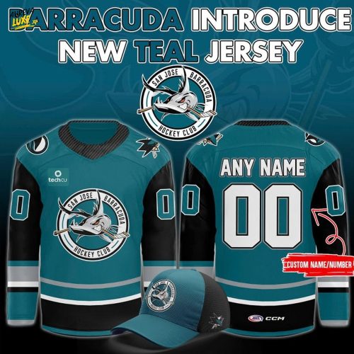 San Jose Barracuda Special New 2025-2026 Teal Custom Hockey Jersey