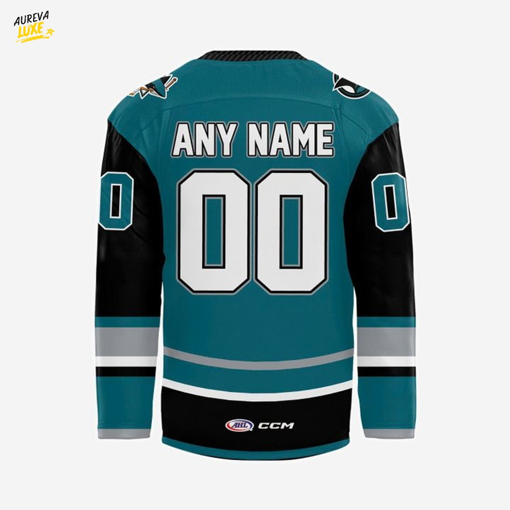 San Jose Barracuda Special New 2025-2026 Teal Custom Hockey Jersey San Jose Barracuda Special New 2025-2026 Teal Custom Hockey Jersey
