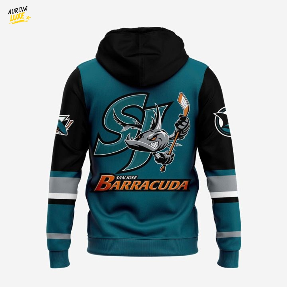 San Jose Barracuda Special New 2025-2026 Teal Hoodie San Jose Barracuda Special New 2025-2026 Teal Hoodie