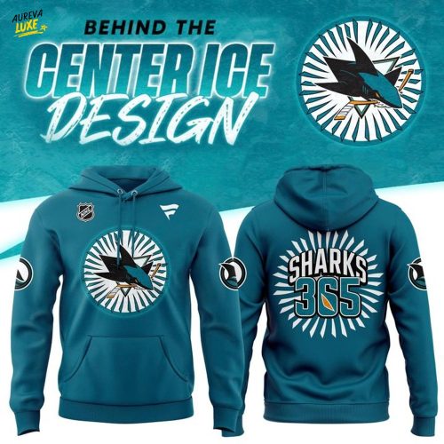 San Jose Sharks "Behind Center Ice" Design Special Hoodie