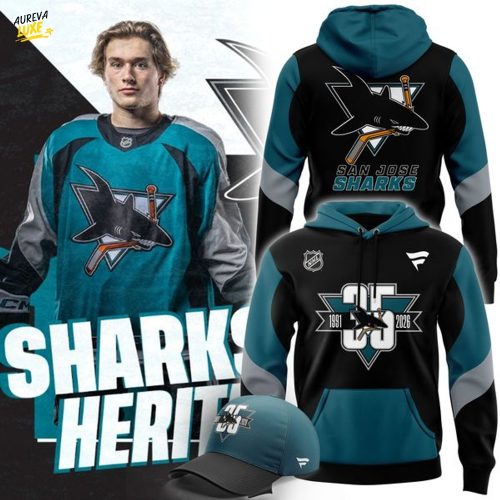 San Jose Sharks Fanatics Heritage 2.0 Limited Premium Hoodie