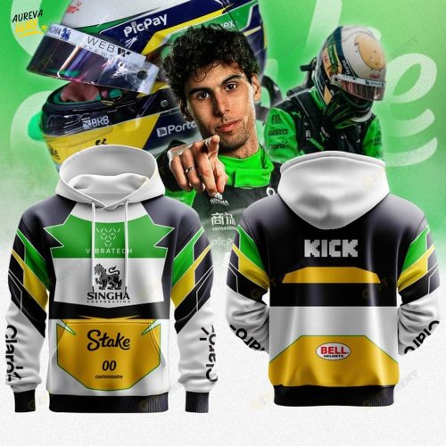Sauber Gabriel Bortoleto Premium F1 Helmet Special Hoodie
