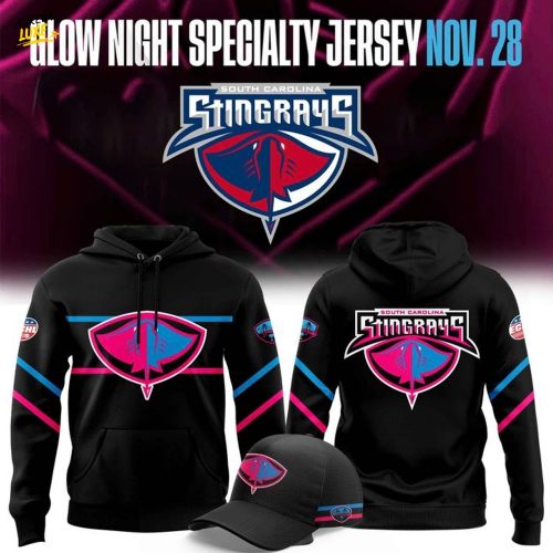 South Carolina Stingrays "Glow Night" 2025 Special Hoodie