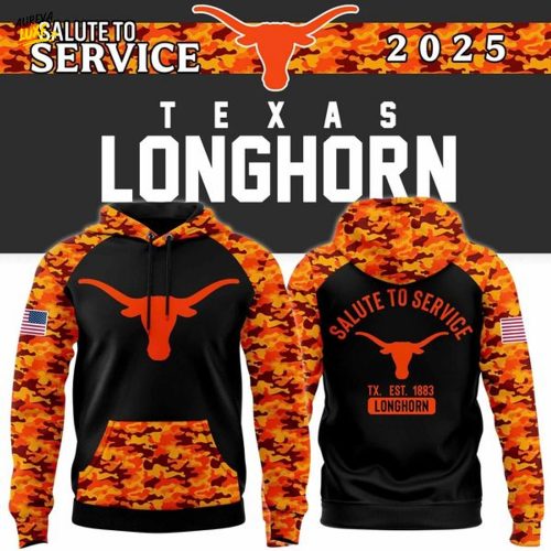 Special edition - Texas Longhorns Football 2025 Salute To Service Hoodie