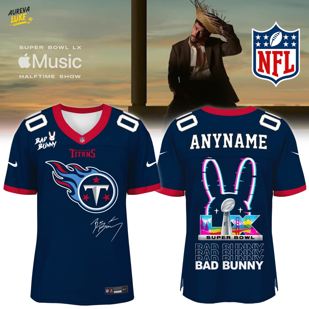 Tennessee Titans x Bad Bunny Super Bowl Football Jersey Limited Edition Tennessee Titans x Bad Bunny Super Bowl Football Jersey Limited Edition