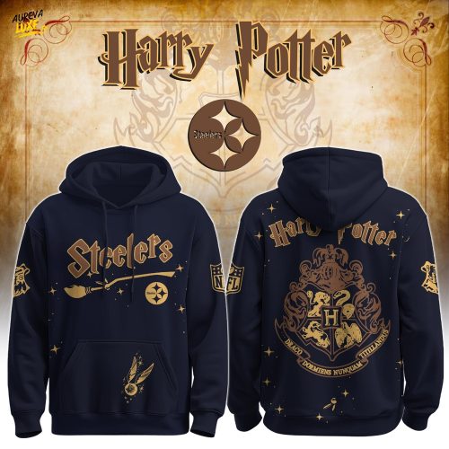Unisex Steelers x Hogwarts Enchanted Crossover Hoodie