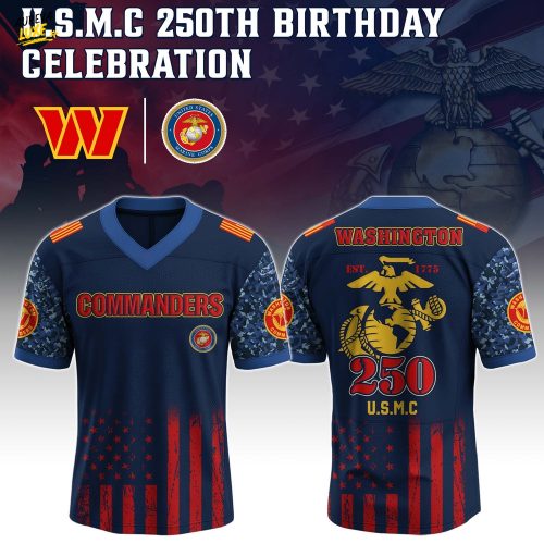 Washington Commanders x USMC 250th Birthday Edition-V-neck Short Sleeve Jersey