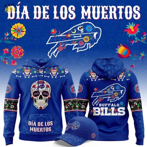 Buffalo Bills '' Dia De Los Muertos '' Hoodie(V1)