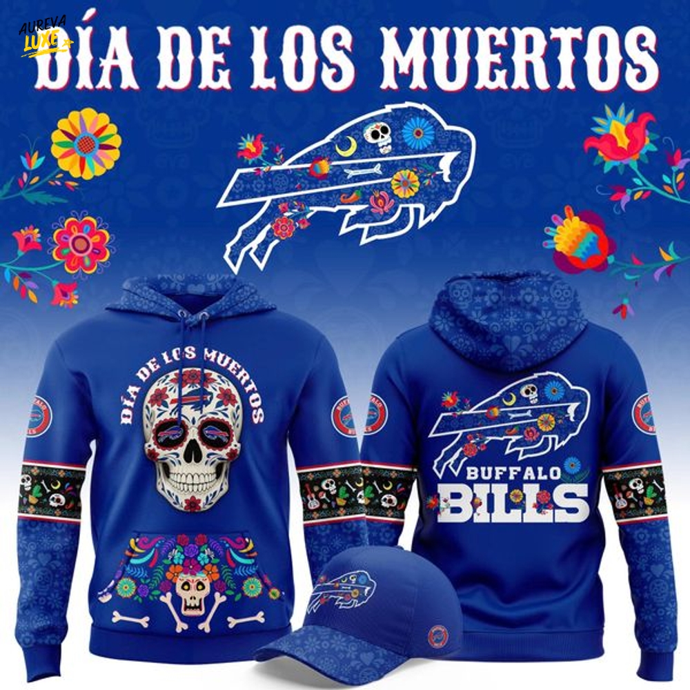 Buffalo Bills '' Dia De Los Muertos '' Hoodie(V2) Buffalo Bills '' Dia De Los Muertos '' Hoodie(V2)