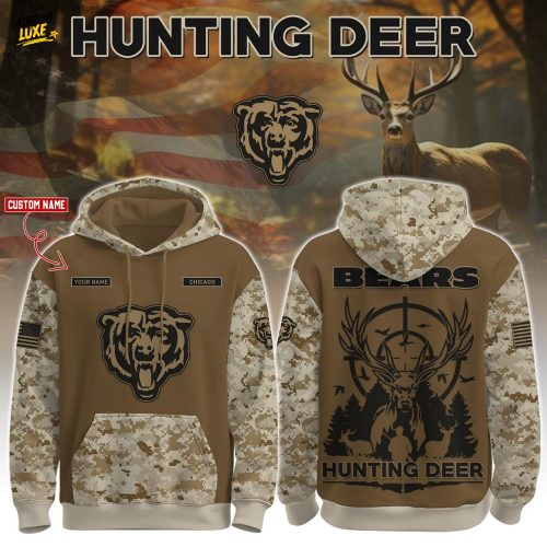 Chicago Bears Football x Deer Hunter Special Edition-3D Unisex Hoodie