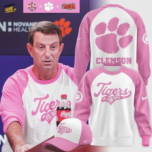 Coach Swinney x Clemson Tigers Football Breast Cancer Awareness 2025 Sweashirt