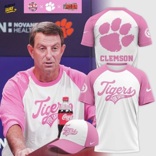 Coach Swinney x Clemson Tigers Football Breast Cancer Awareness 2025 T-shirt