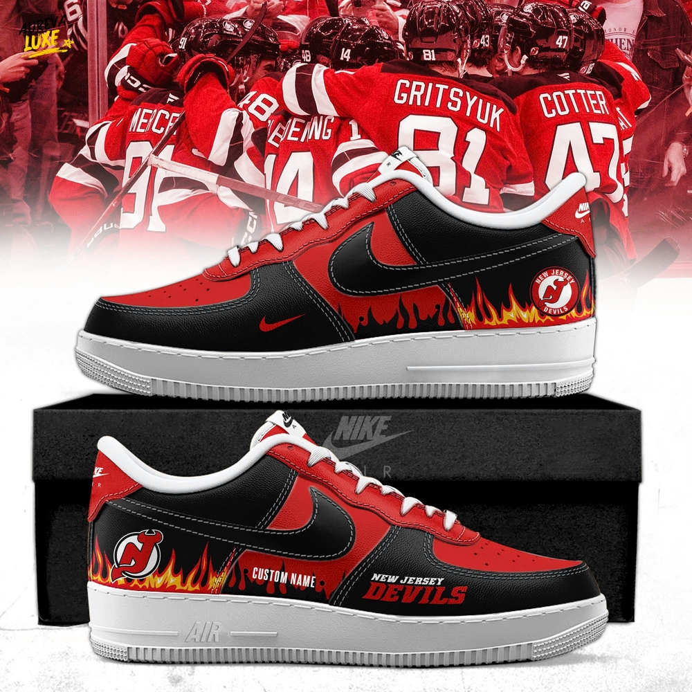 Custom New Jersey Devils Special Edition AF1 Sneakers Custom New Jersey Devils Special Edition AF1 Sneakers