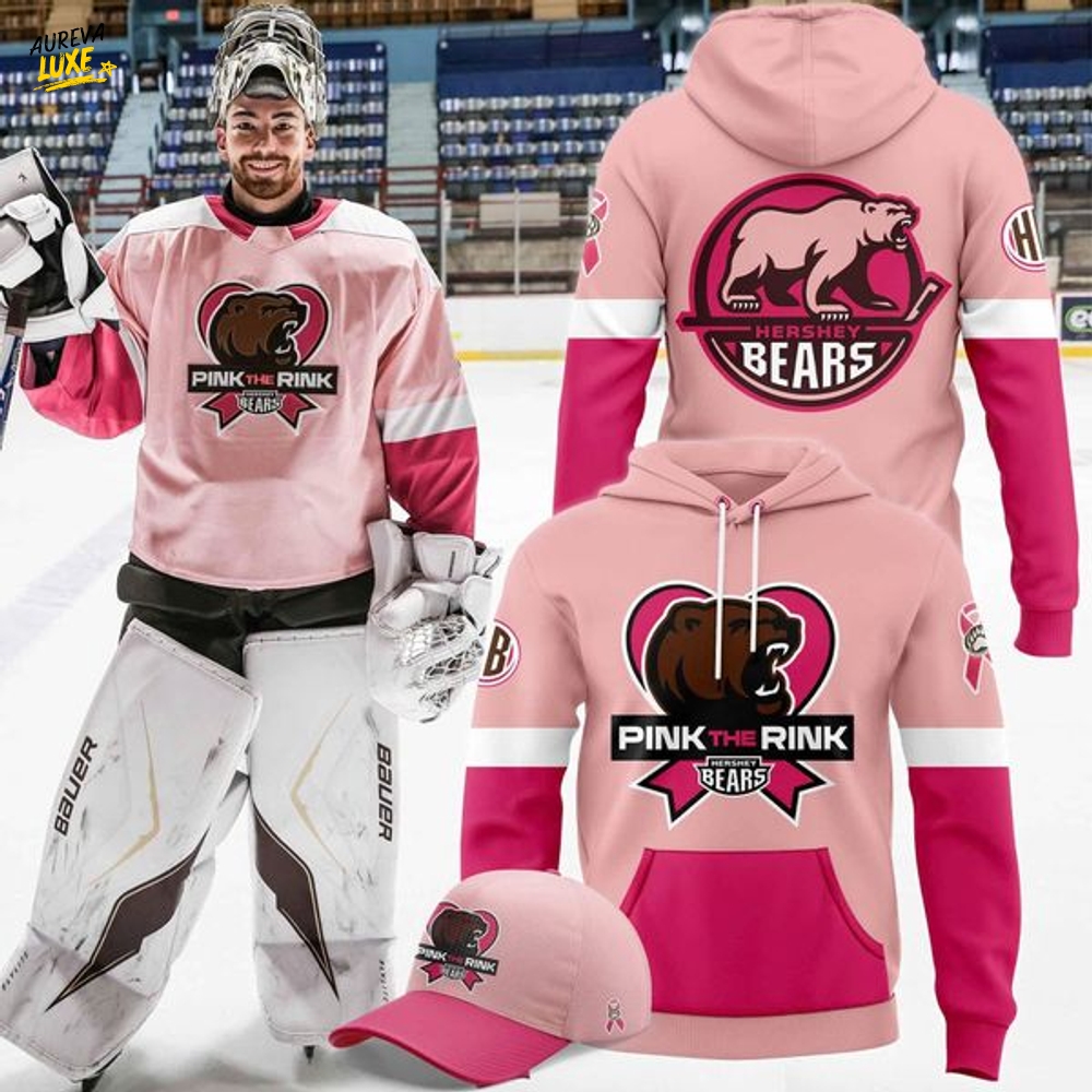 Hershey Bears '' Pink in the Rink ''Limited Edition Hoodie Hershey Bears '' Pink in the Rink ''Limited Edition Hoodie