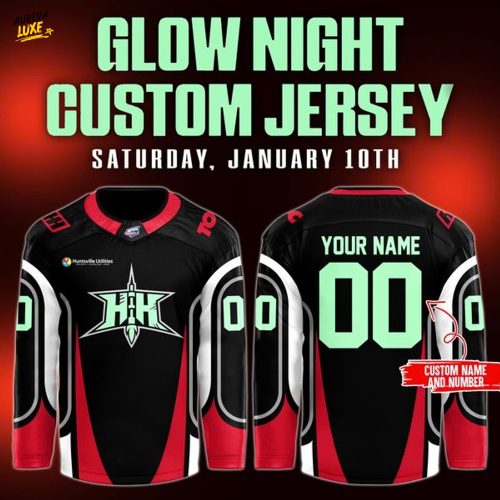 Huntsville Havoc'' Glow Night '' Special Jersey