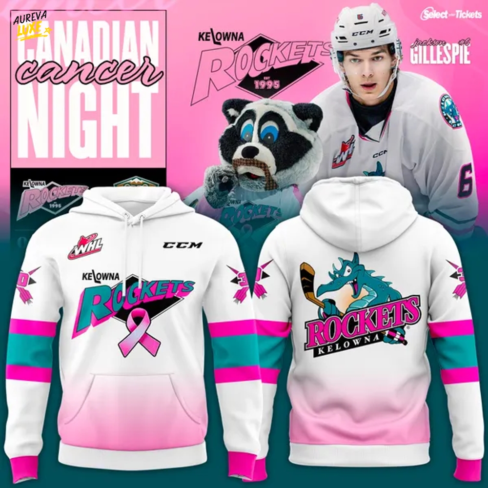 Kelowna Rockets "Paint The Rink Pink" 2025-2026 Hoodie Kelowna Rockets "Paint The Rink Pink" 2025-2026 Hoodie