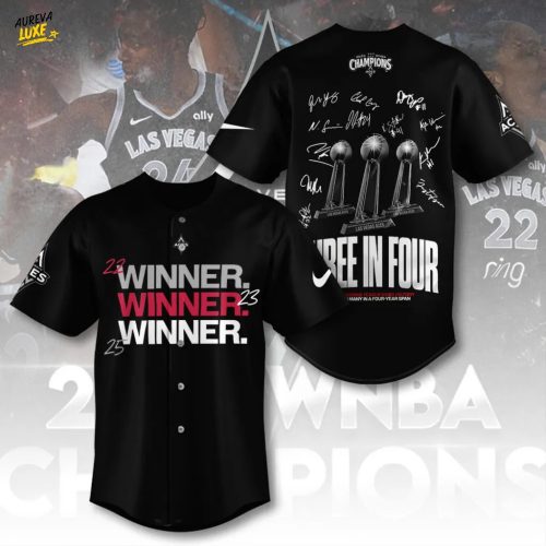 Las Vegas Aces 2025 WNBA Finals Champions Baseball Jersey